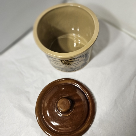 Vintage Advertising Musical Music Lidded Stoneware Pottery Butter Crock - Picture 3 of 9